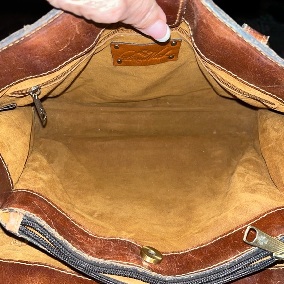 Patricia Nash Map Print Bag with Brown Accents - Picture 5 of 10